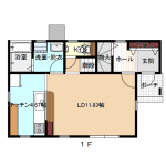24坪 二階建て3LDK＋小屋裏収納庫間取りプラン