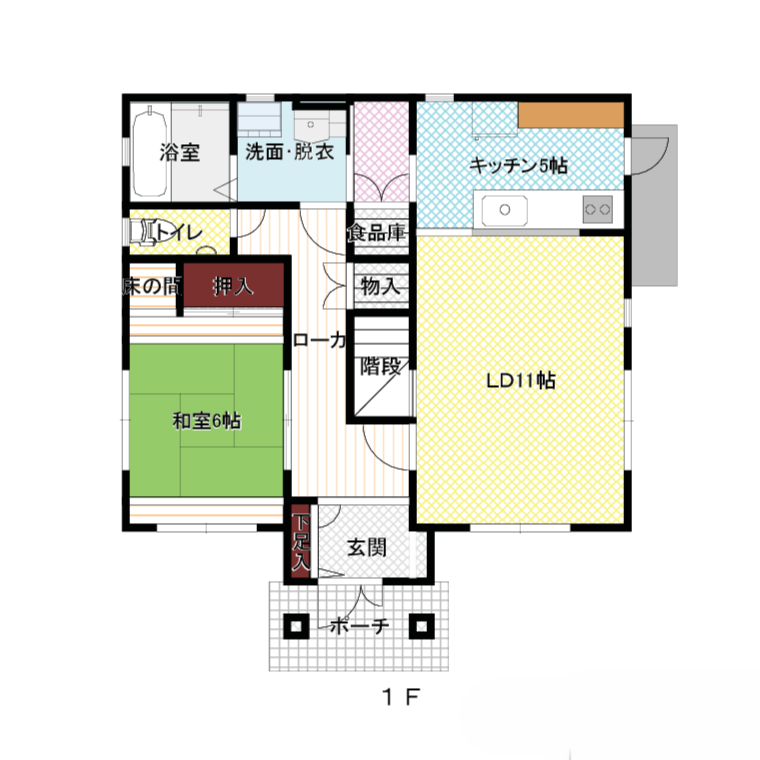 36坪 二階建て4LDK間取りプラン